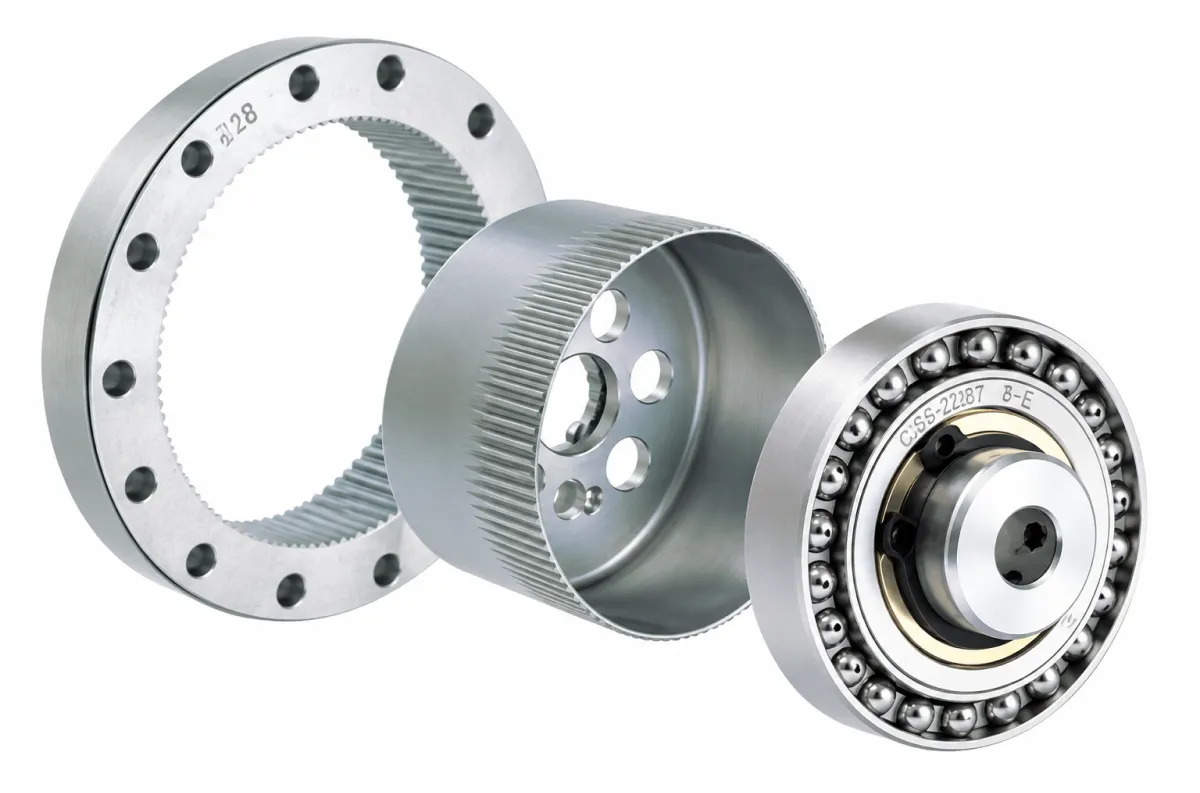 3D structure of harmonic drive components: circular spline, flexspline and wave generator